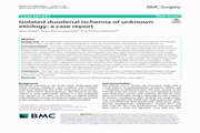 Isolated duodenal ischemia of unknown etiology: a case report